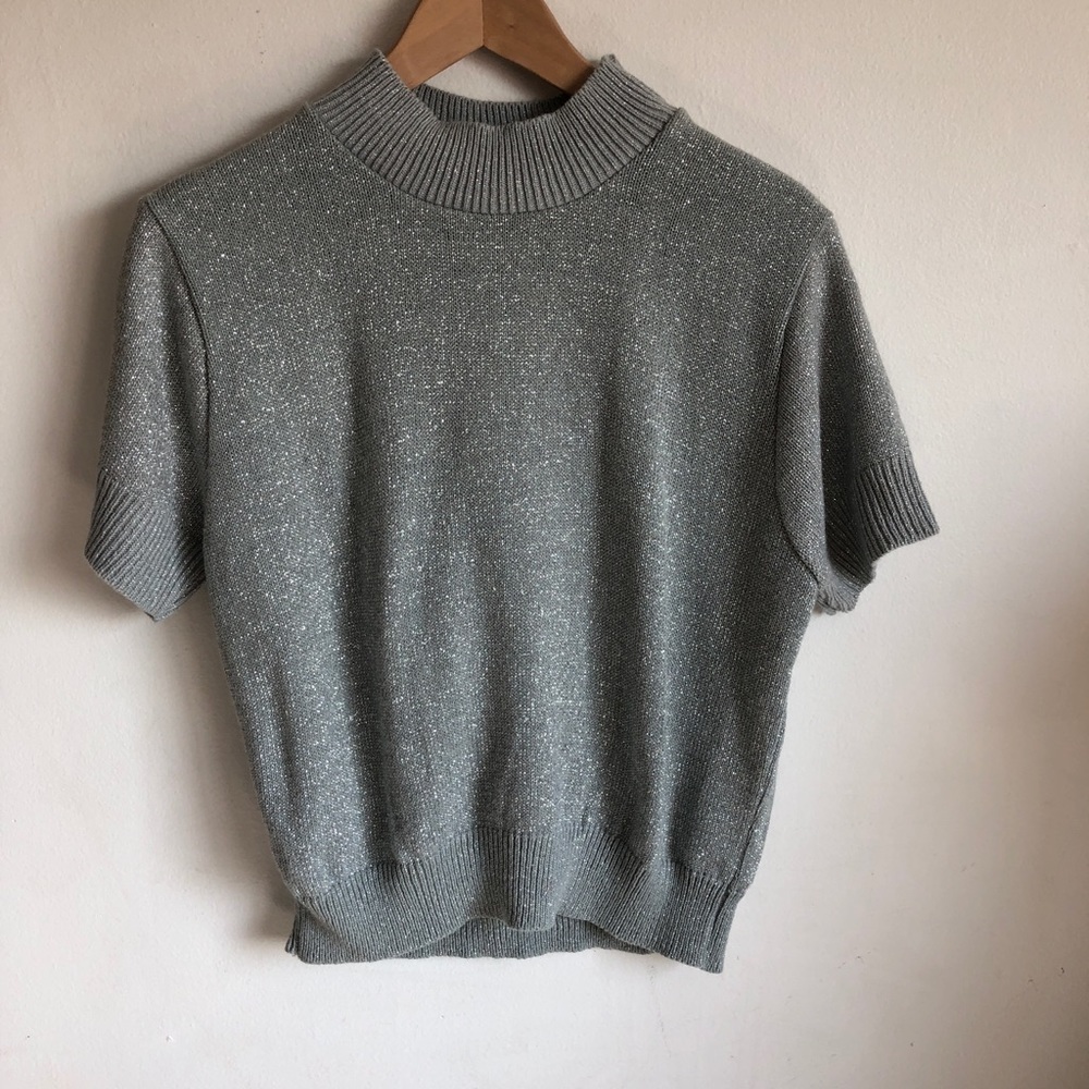BFA Classics Vintage Silver Metallic Sweater M/L
